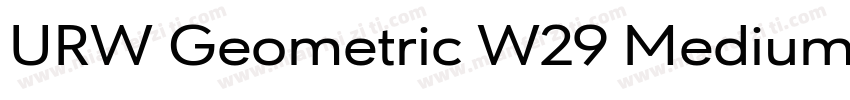 URW Geometric W29 Medium字体转换